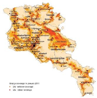 Հայաստանի բնակչության արդեն 95%-ը Orange-ի ծածկույթում է