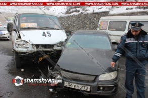 Երևանում բախվել են Opel-ը և թիվ 45 երթուղին սպասարկող Газель-ը. կան վիրավորներ (տեսանյութ)