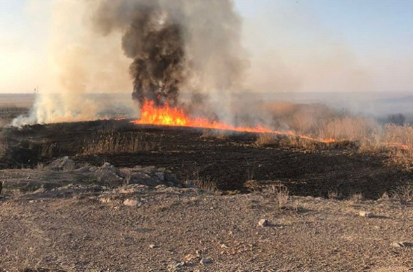 «Խոր Վիրապ» արգելավայրում և մոտակա տարածքում մոտ 100 հա խոտածածկույթ է այրվել